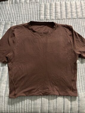 Lululemon Short Sleeve Brown Cropped Shirt